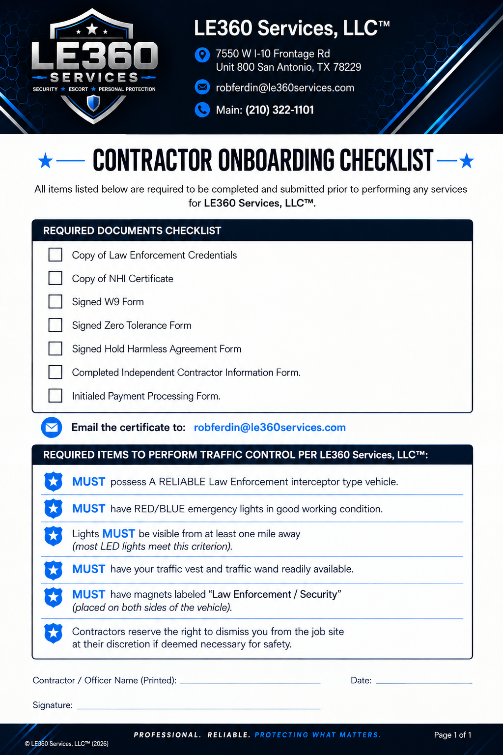 Contractor Onboarding Checklist